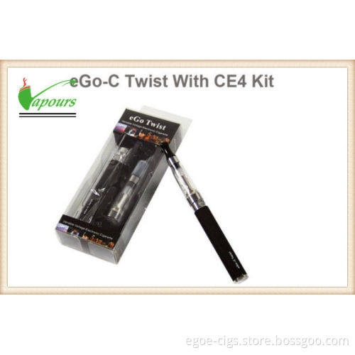 800 Puffs Variable Voltage E Cig Twist With Ce 4 Clearmoizer , 1100mah